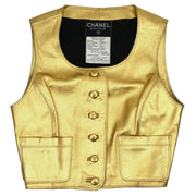 Chanel 1994 Vest Jacket Gold #38