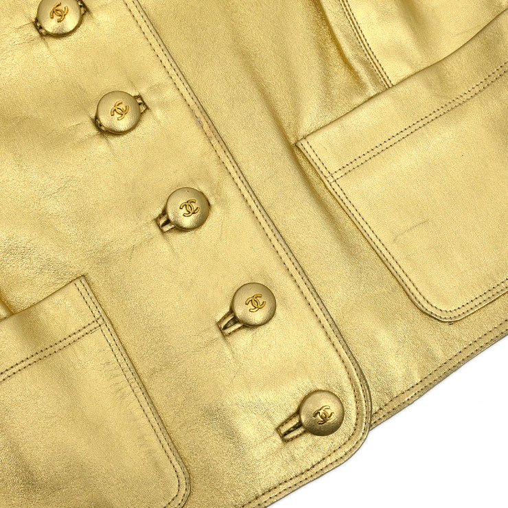 Chanel 1994 Vest Jacket Gold #38