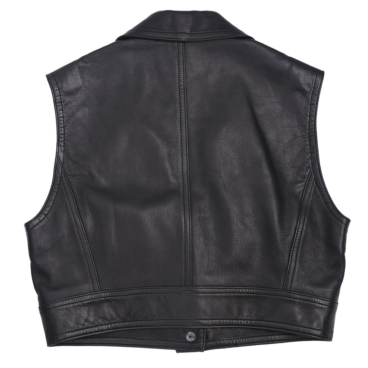 Chanel 1995 Sleeveless Vest Jacket Black #40