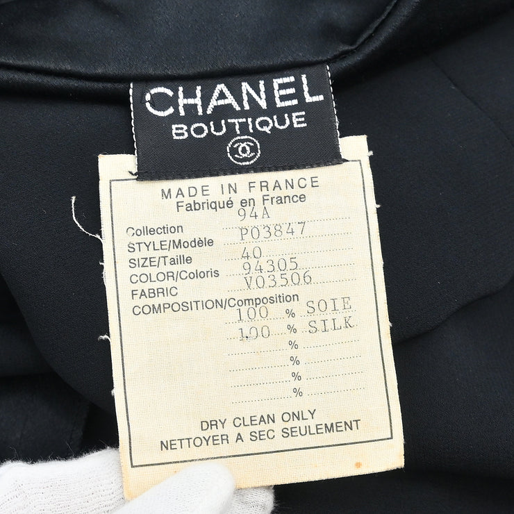 Chanel 1994 Blouse Shirt Black #40