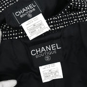 Chanel 1996 Setup Suit Jacket Skirt Black #40