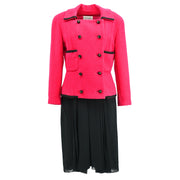 Chanel Setup Suit Jacket Skirt Pink 22 #38