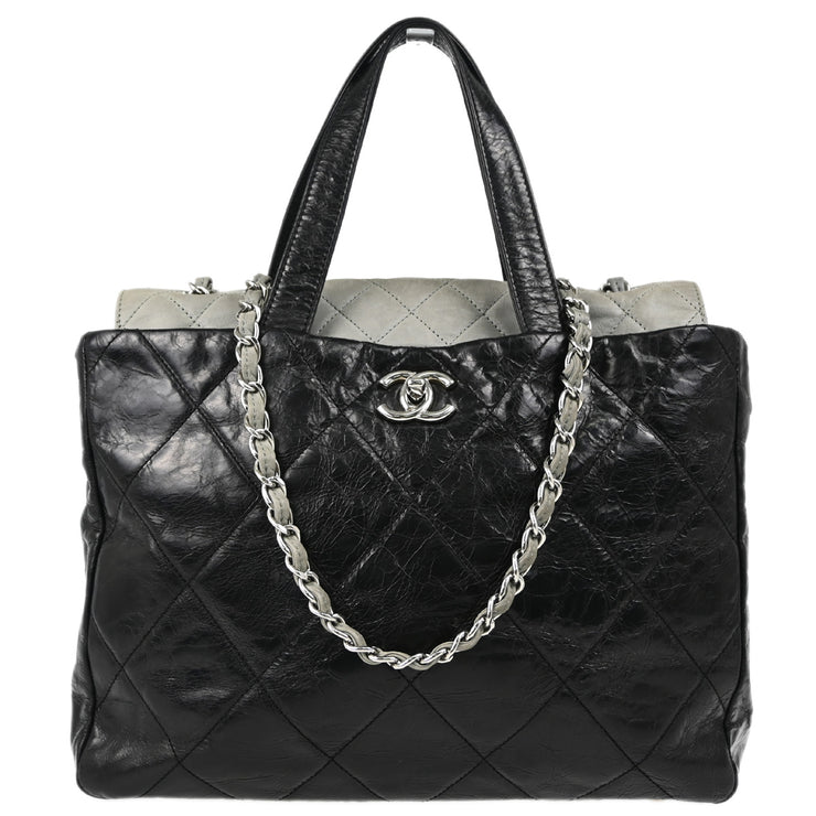 Chanel 2009-2010 Black Calfskin Portobello 2way Shoulder Handbag