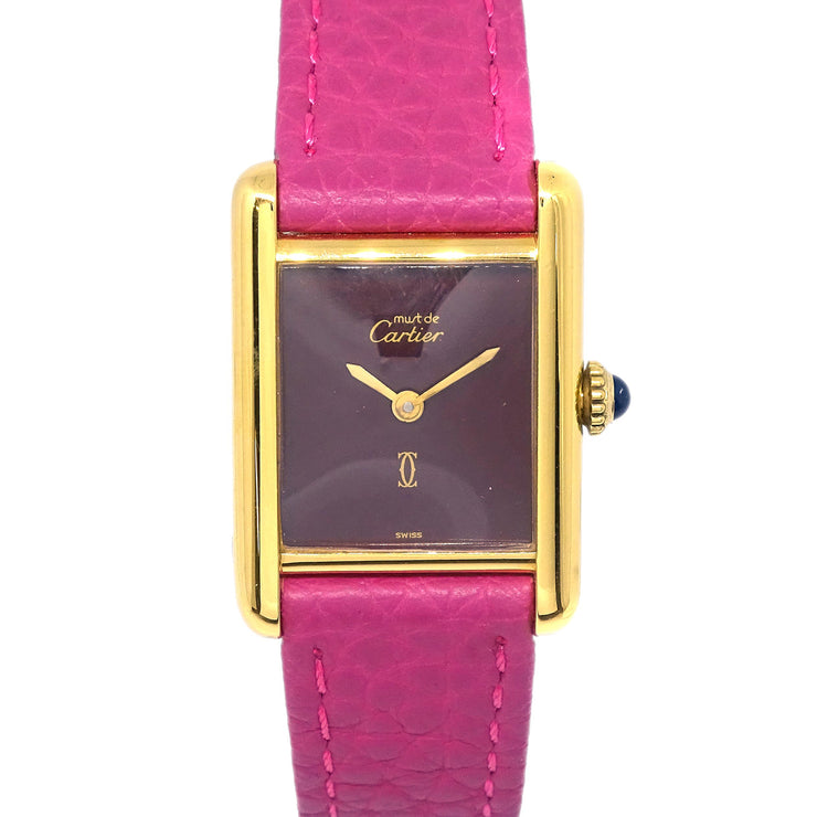 Cartier Must Tank Manual-winding Watch SV925 Pink