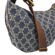 Celine Blue Denim Macadam Shoulder Bag