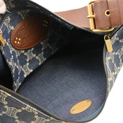 Celine Blue Denim Macadam Shoulder Bag