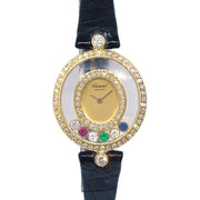 Chopard Happy Diamonds Ref.20/4297 Quartz Watch 18KYG Crocodile