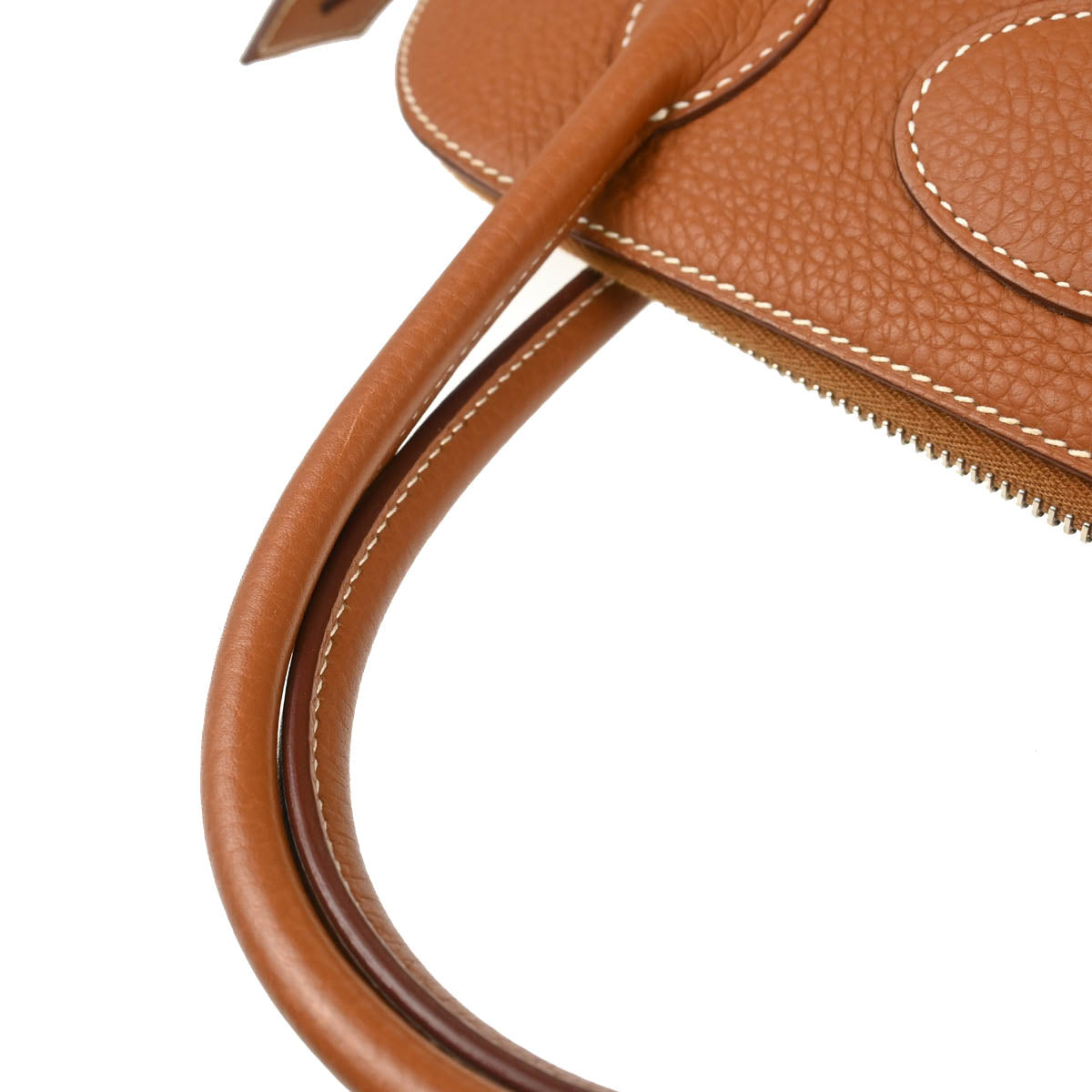 Hermes 2015 Gold Taurillon Clemence Bolide 31 2way Shoulder Handbag