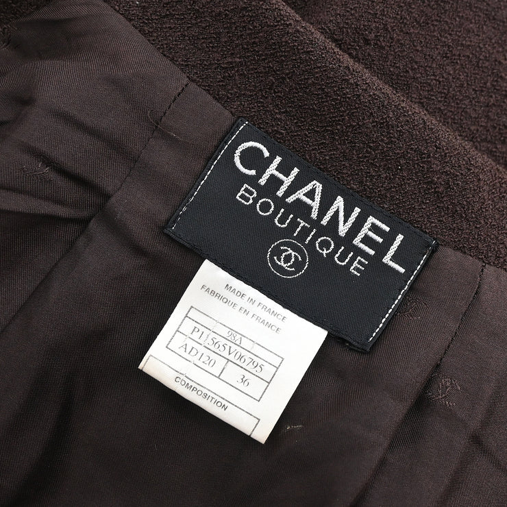 Chanel 1998 Double Breasted Jacket Brown #36