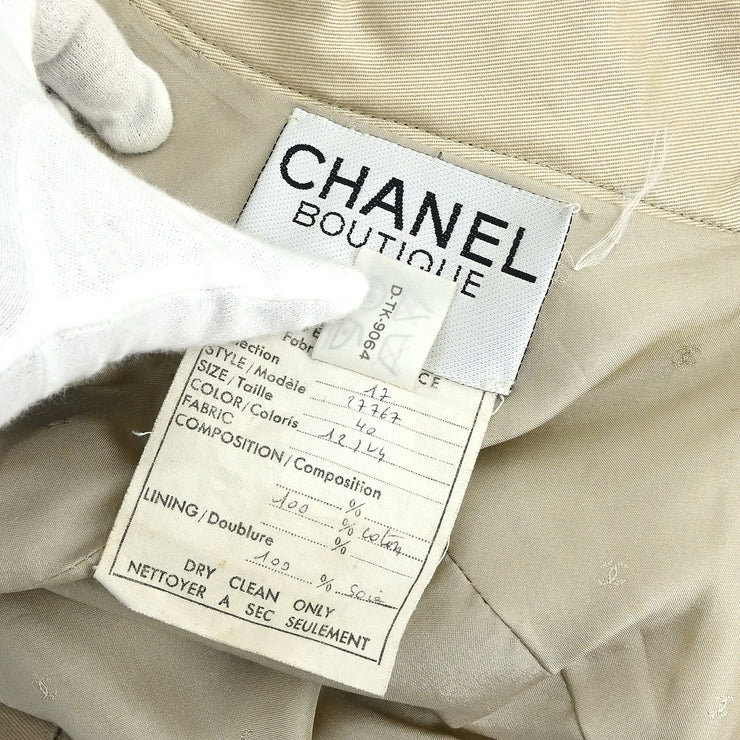 Chanel Double Breasted Coat Beige 17 #40