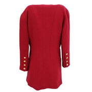 Chanel Collarless Jacket Red 20 #40