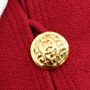 Chanel Collarless Jacket Red 20 #40