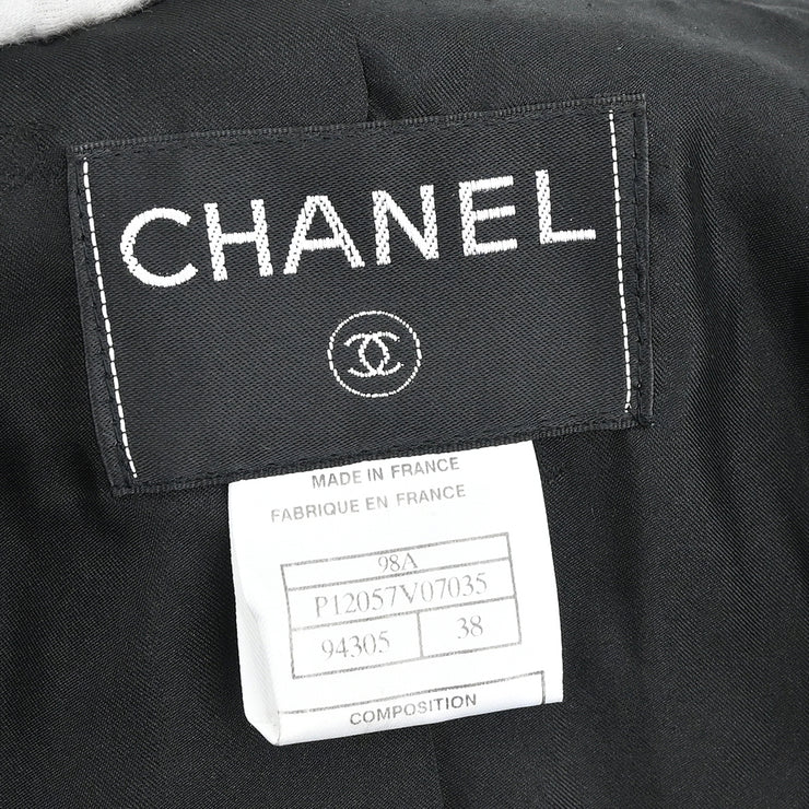 Chanel 1998 Single Breasted Jacket Black #38