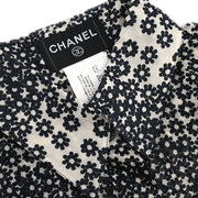 Chanel Blouse Shirt Beige Black