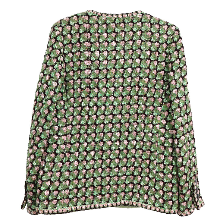 Chanel 2002 Collarless Jacket Green #38