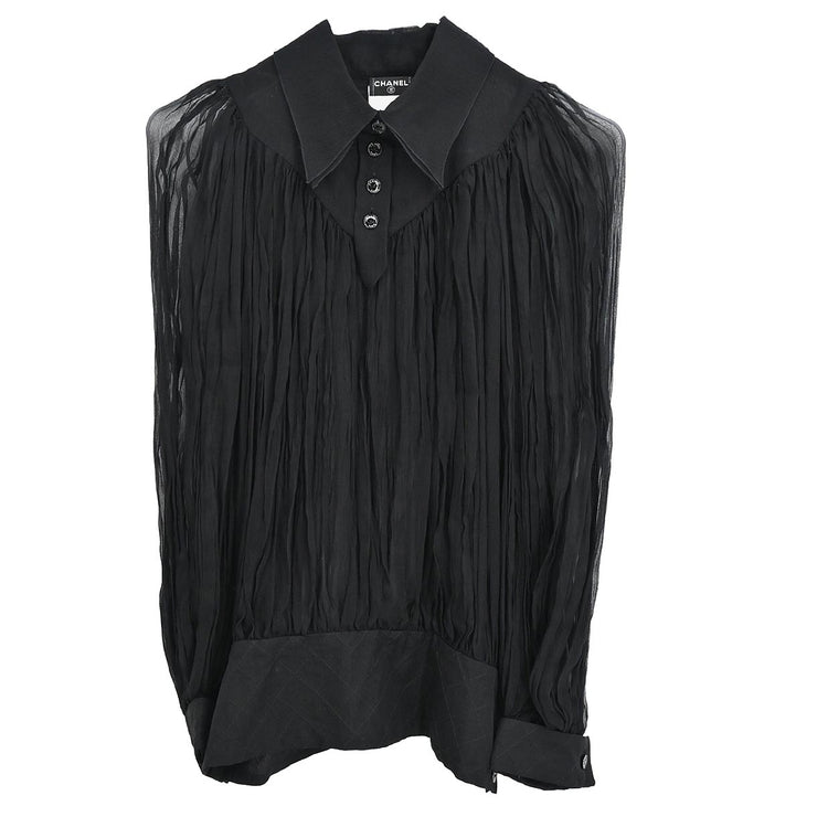 Chanel 2006 Blouse Shirt Black #36