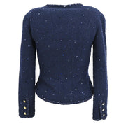 Chanel 1993 Collarless Jacket Navy #34