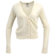 Chanel 2001 Cashmere Cardigan White #38