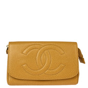 Chanel Beige Caviar Cosmetic Pouch