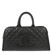 Chanel 2004-2005 Black Caviar Bowling Bag 37