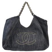 Chanel 2006-2008 Blue Denim Handbag