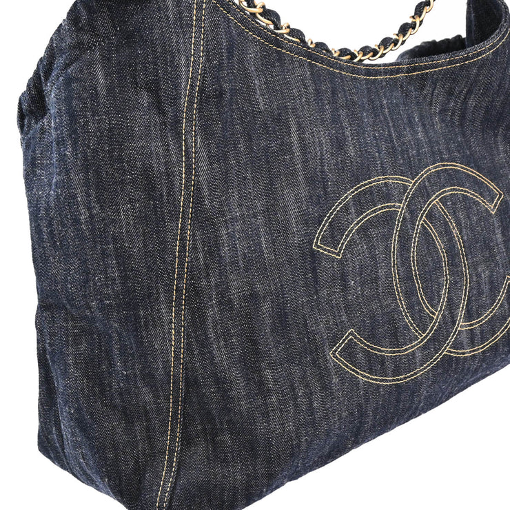 Chanel 2006-2008 Blue Denim Handbag