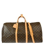 Louis Vuitton 2001 Monogram Keepall Bandouliere 60 2way Shoulder Duffle Bag M41412