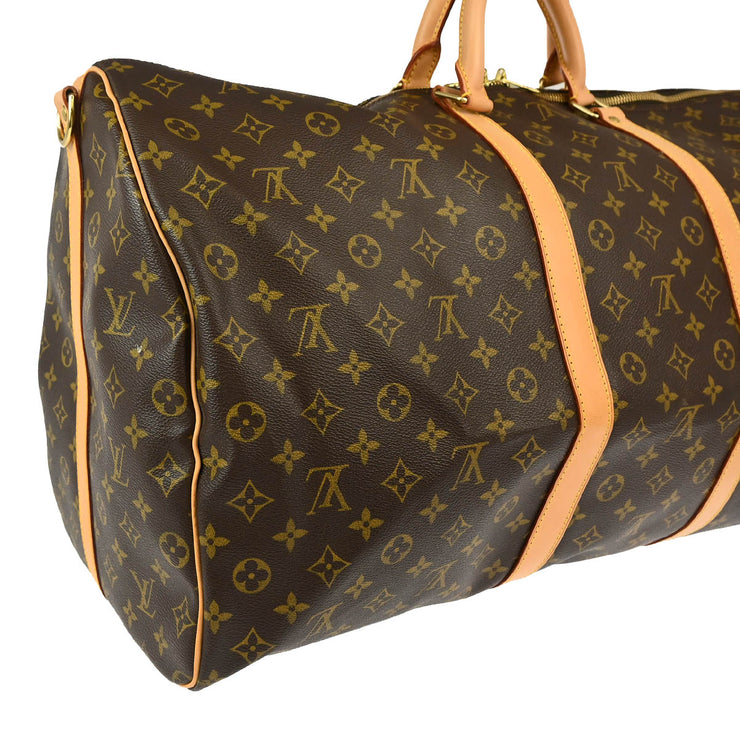 Louis Vuitton 2001 Monogram Keepall Bandouliere 60 2way Shoulder Duffle Bag M41412