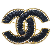 Chanel Black CC Brooch Pin 03P