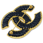 Chanel Black CC Brooch Pin 03P