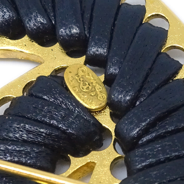 Chanel Black CC Brooch Pin 03P