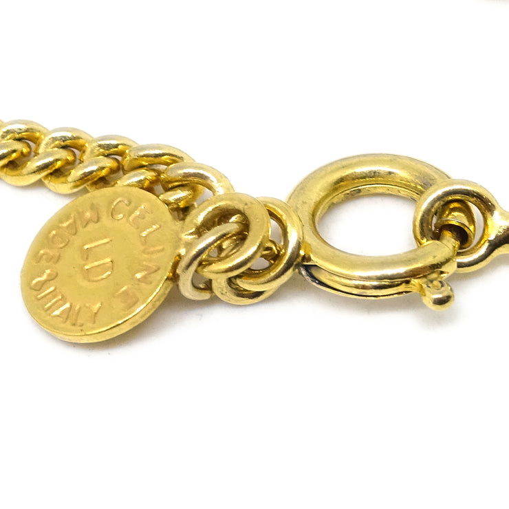 Celine Gold Chain Pendant Necklace