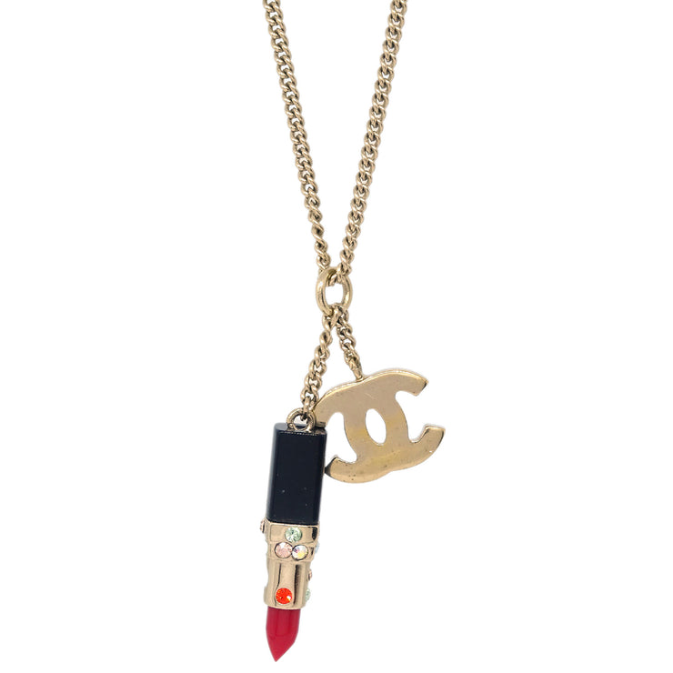 Chanel Lipstick Pendant Necklace 05P