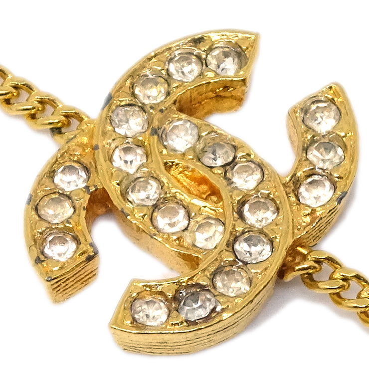 Chanel Rhinestone Chain Bracelet Gold 4022/1982