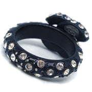 Chanel Ring Rhinestone Black #52 #12 02A