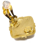 Chanel Rhombus Earrings Clip-On Gold 97A