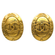 Chanel Oval Earrings Clip-On Gold 28/2842