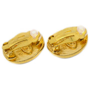 Chanel Oval Earrings Clip-On Gold 28/2842