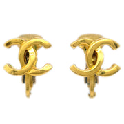 Chanel CC Earrings Clip-On Gold 233