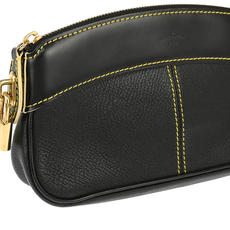 Louis Vuitton 2008 Black Suhali Lockit Clutch Bag M95628