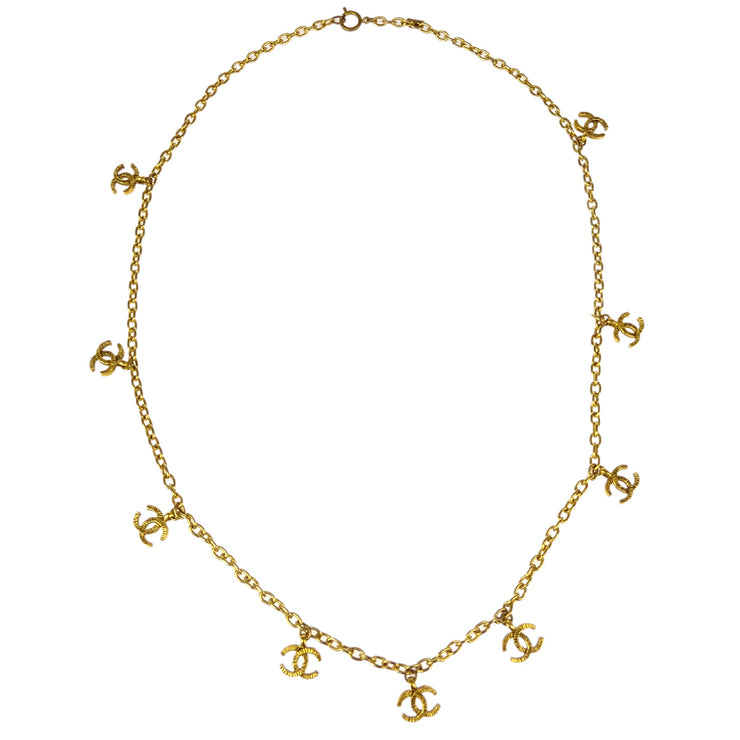 Chanel CC Gold Chain Pendant Necklace