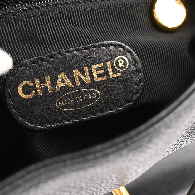 Chanel Black Caviar Triple CC Backpack