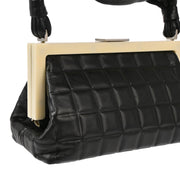 Chanel 2002-2003 Black Calfskin Choco Bar Handbag