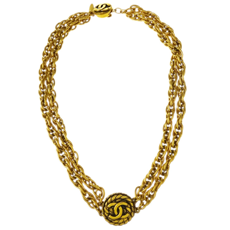 Chanel Chain Necklace Gold 3639