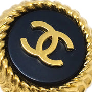 Chanel Black Button Earrings Clip-On 95A