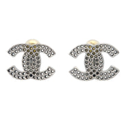 Chanel CC Earrings Clip-On Silver 03P