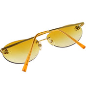 Chanel Sunglasses Eyewear Orange Small Good