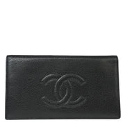 Chanel Black Caviar Long Wallet