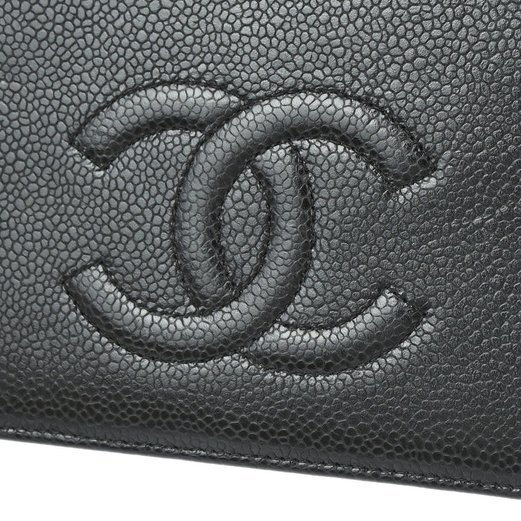 Chanel Black Caviar Long Wallet