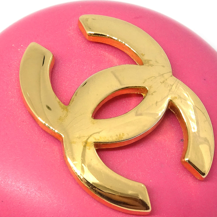 Chanel Pink Button Earrings Clip-On 24